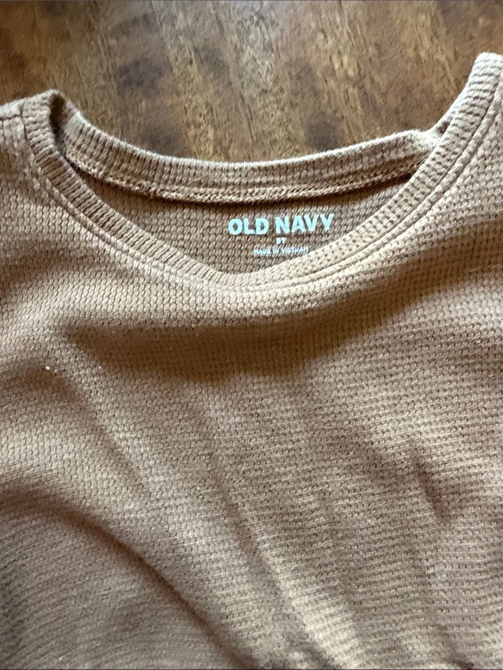 Old Navy Girls' Long-Sleeve Waffle Dress - Camel- kids items are BOGO